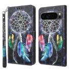 For Google Pixel 9 3D Painted Pattern Leather Phone Case(Colorful Dreamcatcher) - 1