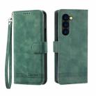 For Samsung Galaxy Z Fold5 Dierfeng Dream Line TPU + PU Leather Phone Case(Green) - 1
