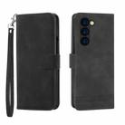 For Samsung Galaxy Z Fold5 Dierfeng Dream Line TPU + PU Leather Phone Case(Black) - 1