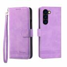 For Samsung Galaxy Z Fold6 Dierfeng Dream Line TPU + PU Leather Phone Case(Purple) - 1