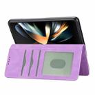 For Samsung Galaxy Z Fold6 Dierfeng Dream Line TPU + PU Leather Phone Case(Purple) - 3