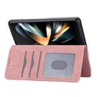 For Samsung Galaxy Z Fold6 Dierfeng Dream Line TPU + PU Leather Phone Case(Pink) - 3