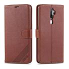 For OPPO A11x / A9(2020) AZNS Sheepskin Texture Horizontal Flip Leather Case with Holder & Card Slots & Wallet(Brown) - 1