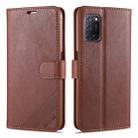 For OPPO A52 / A92 / A72 AZNS Sheepskin Texture Horizontal Flip Leather Case with Holder & Card Slots & Wallet(Brown) - 1
