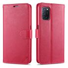 For OPPO A52 / A92 / A72 AZNS Sheepskin Texture Horizontal Flip Leather Case with Holder & Card Slots & Wallet(Red) - 1