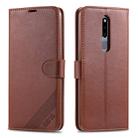 For OPPO F11 Pro AZNS Sheepskin Texture Horizontal Flip Leather Case with Holder & Card Slots & Wallet(Brown) - 1