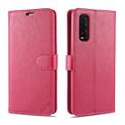 For OPPO Find X2 AZNS Sheepskin Texture Horizontal Flip Leather Case with Holder & Card Slots & Wallet(Red) - 1