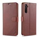 For OPPO K5 AZNS Sheepskin Texture Horizontal Flip Leather Case with Holder & Card Slots & Wallet(Brown) - 1