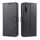 For OPPO A91 AZNS Sheepskin Texture Horizontal Flip Leather Case with Holder & Card Slots & Wallet(Black) - 1
