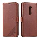 For OPPO Reno 3 AZNS Sheepskin Texture Horizontal Flip Leather Case with Holder & Card Slots & Wallet(Brown) - 1