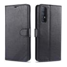 For OPPO Reno3 Pro AZNS Sheepskin Texture Horizontal Flip Leather Case with Holder & Card Slots & Wallet(Black) - 1
