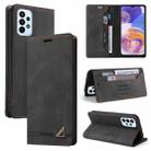 For Samsung Galaxy A23 Skin Feel Anti-theft Brush Horizontal Flip Leather Case with Holder(Black) - 1