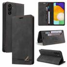 For Samsung Galaxy A13 5G Skin Feel Anti-theft Brush Horizontal Flip Leather Case with Holder(Black) - 1