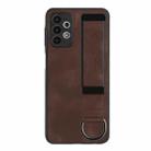 For Samsung Galaxy A13 4G Wristband Holder Leather Back Phone Case(Coffee) - 2