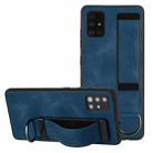 For Samsung Galaxy A31 Wristband Holder Leather Back Phone Case(Royal Blue) - 1