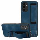 For Samsung Galaxy A34 Wristband Holder Leather Back Phone Case(Royal Blue) - 1