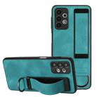 For Samsung Galaxy A52 5G Wristband Holder Leather Back Phone Case(Green) - 1