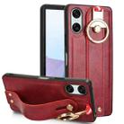 For Sony Xperia 10 VI Wristband Leather Back Phone Case(Red) - 1
