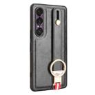 For Sony Xperia 1 VII Wristband Leather Back Phone Case(Black) - 2