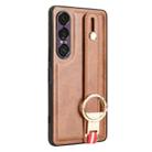 For Sony Xperia 1 VII Wristband Leather Back Phone Case(Brown) - 2