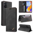 For Xiaomi Redmi Note 12 Pro 4G Global Skin Feel Anti-theft Brush Horizontal Flip Leather Case with Holder(Black) - 1