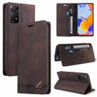 For Xiaomi Redmi Note 12 Pro 4G Global Skin Feel Anti-theft Brush Horizontal Flip Leather Case with Holder(Brown) - 1