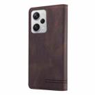 For Xiaomi Redmi Note 12 Pro+ India Skin Feel Anti-theft Brush Horizontal Flip Leather Case with Holder(Brown) - 3