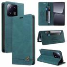 For Xiaomi 13 Pro Skin Feel Anti-theft Brush Horizontal Flip Leather Case with Holder(Blue) - 1