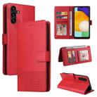 For Samsung Galaxy A14 5G GQUTROBE Skin Feel Magnetic Leather Phone Case(Red) - 1
