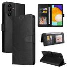 For Samsung Galaxy A14 5G GQUTROBE Skin Feel Magnetic Leather Phone Case(Black) - 1