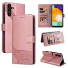 For Samsung Galaxy A54 5G GQUTROBE Skin Feel Magnetic Leather Phone Case(Rose Gold) - 1