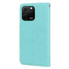For Huawei nova Y61/Enjoy 50z Rose Embossed Flip PU Leather Phone Case(Green) - 3