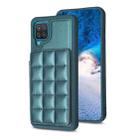 For Samsung Galaxy A12 Grid Card Slot Holder Phone Case(Green) - 1