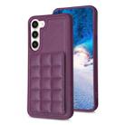 For Samsung Galaxy S21+ 5G Grid Card Slot Holder Phone Case(Dark Purple) - 1