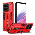 For Honor X8a 2023 Variety Brave Armor Finger Loop Holder Phone Case(Red) - 1