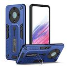 For Honor X9a / X40 / Magic5 Lite Variety Brave Armor Finger Loop Holder Phone Case(Blue) - 1