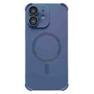 For iPhone 12 Four-corner Shockproof Skin Feel MagSafe Magnetic Phone Case(Grey) - 1