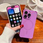 For iPhone 12 Pro Four-corner Shockproof Skin Feel MagSafe Magnetic Phone Case(Purple) - 3