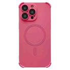 For iPhone 13 Pro Max Four-corner Shockproof Skin Feel MagSafe Magnetic Phone Case(Pink) - 1