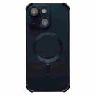 For iPhone 14 Four-corner Shockproof Skin Feel MagSafe Magnetic Phone Case(Black) - 1