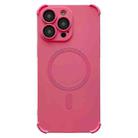 For iPhone 14 Pro Four-corner Shockproof Skin Feel MagSafe Magnetic Phone Case(Pink) - 1