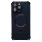 For iPhone 14 Pro Max Four-corner Shockproof Skin Feel MagSafe Magnetic Phone Case(Black) - 1
