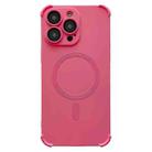 For iPhone 15 Pro Four-corner Shockproof Skin Feel MagSafe Magnetic Phone Case(Pink) - 1