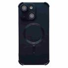For iPhone 15 Plus Four-corner Shockproof Skin Feel MagSafe Magnetic Phone Case(Black) - 1