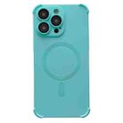 For iPhone 16 Pro Four Corner Shockproof Skin Feel MagSafe Magnetic Phone Case(Cyan Blue) - 1