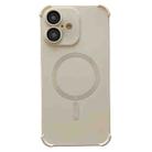 For iPhone 16 Plus Four Corner Shockproof Skin Feel MagSafe Magnetic Phone Case(White) - 1