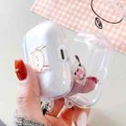 For AirPods Pro Transparent TPU Pattern Earphone Protective Case with Hook(Alpaca) - 4