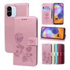 For Xiaomi Redmi A1/A2 Rose Embossed Flip PU Leather Phone Case(Rose Gold) - 1