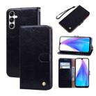 For Samsung Galaxy A34 5G Oil Wax Texture Leather Phone Case(Black) - 1