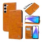 For Samsung Galaxy A54 5G Oil Wax Texture Leather Phone Case(Yellow) - 1
